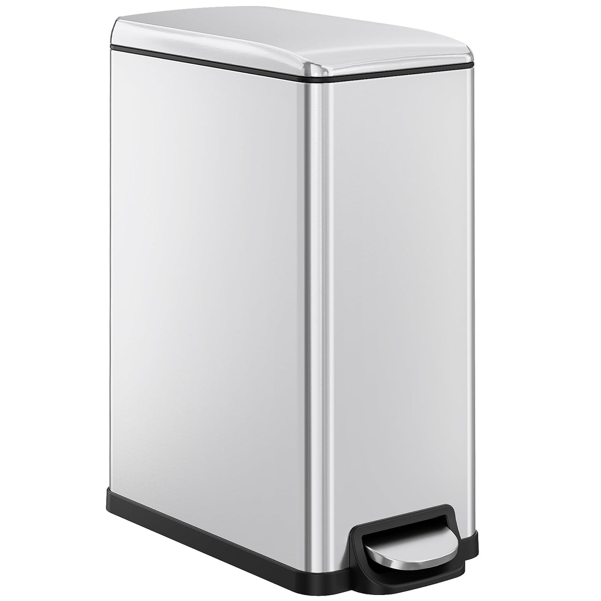 13.2 Gal Stainless Steel Slim Kitchen Trash Can T1695