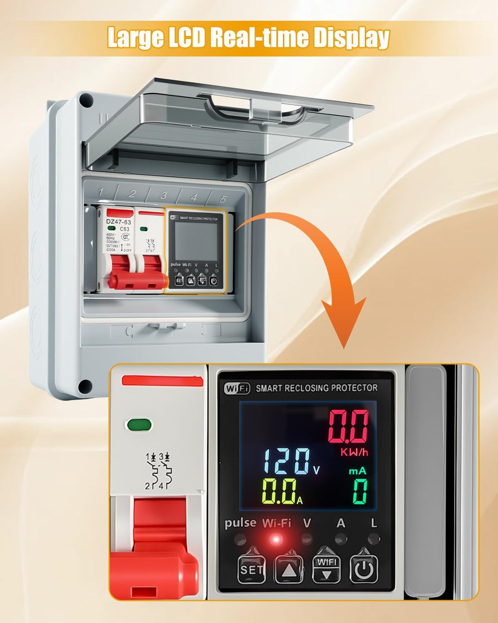 63A Power Consumption Monitoring Circuit Breaker L7177