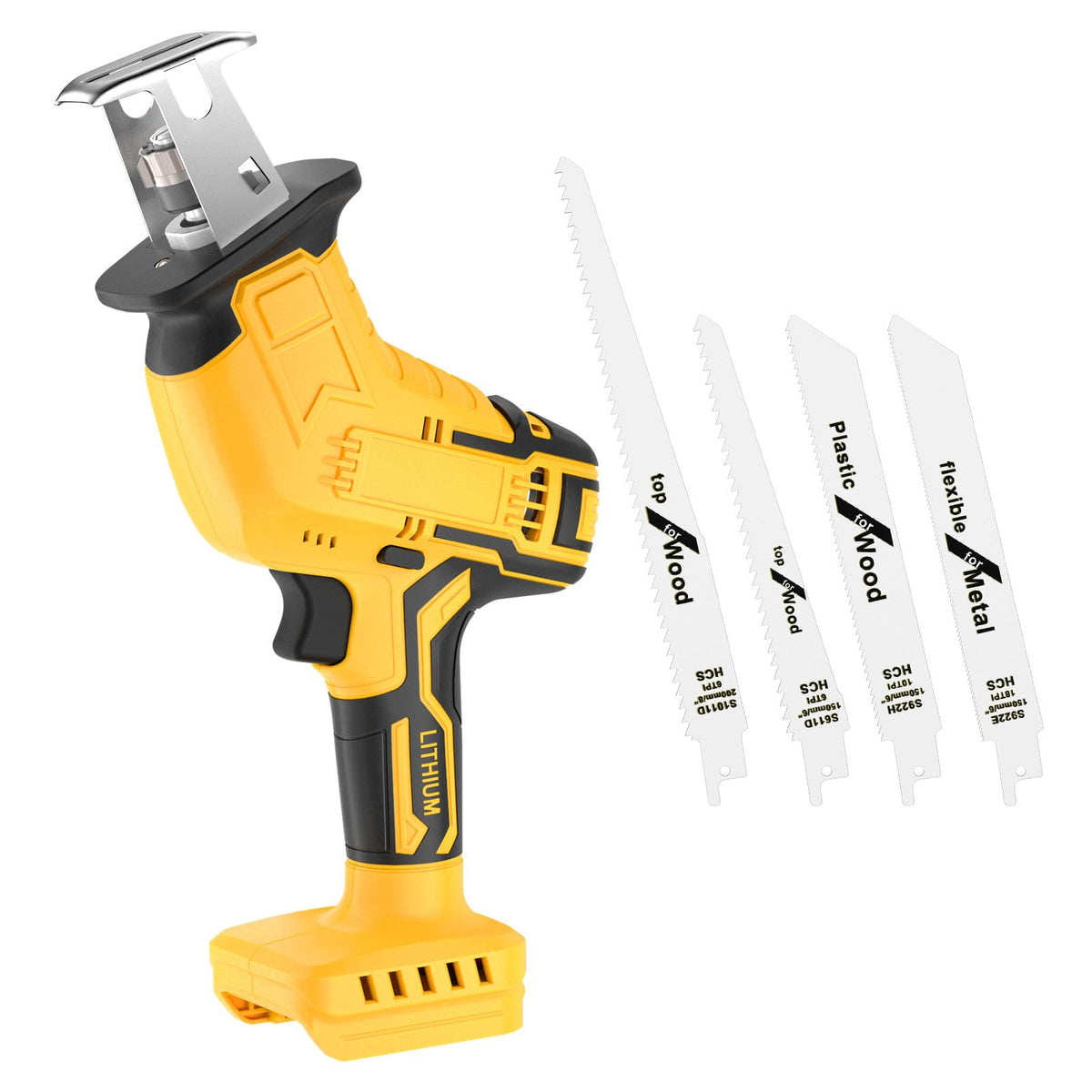 Cordless Reciprocating Saw 150W Variable Speed with 4 Saw Blades M8100