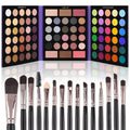 86 Colors Matte Shimmer Eyeshadow Palette with 15 Pcs Brushes W85441