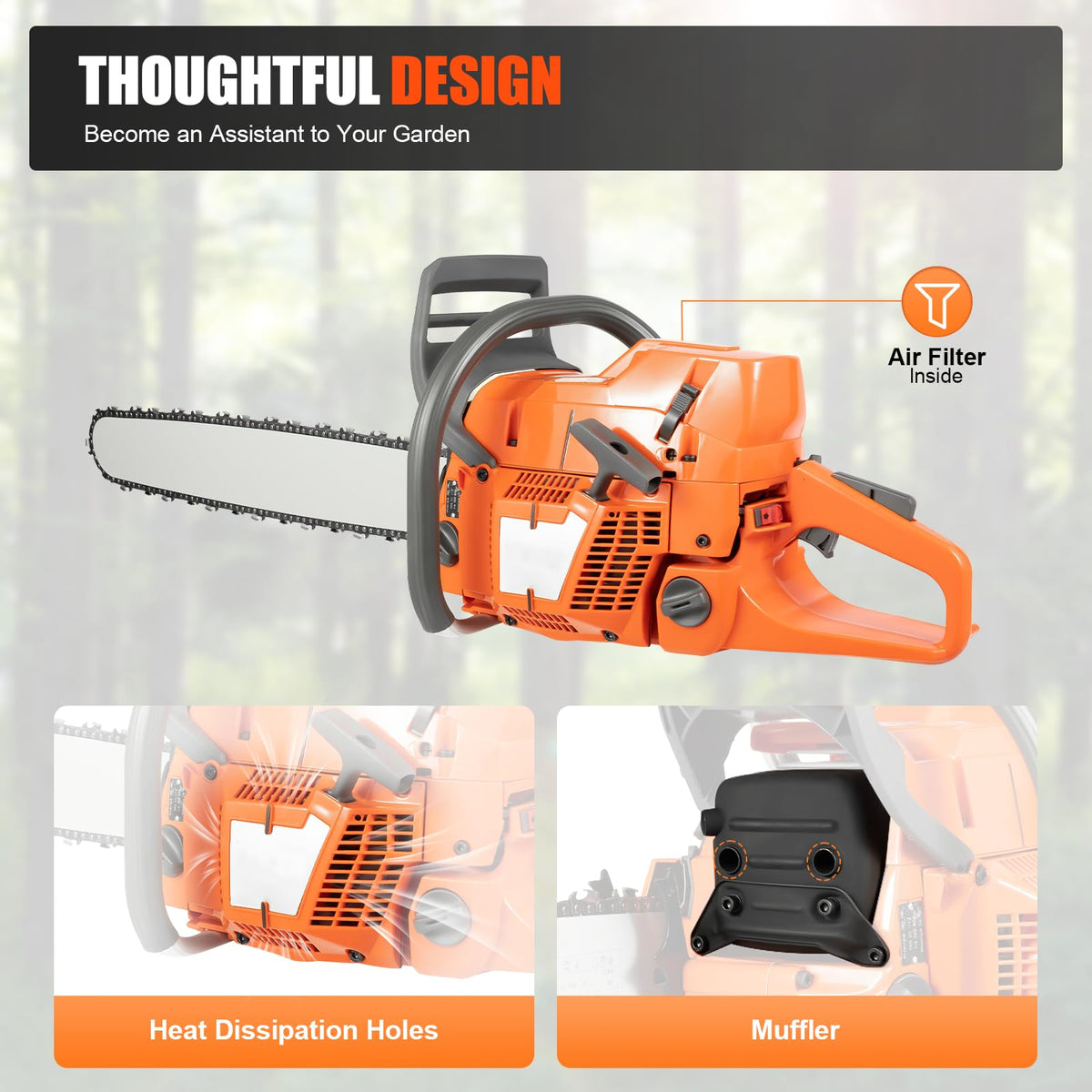 24 Inch Gas Powered Chainsaw Y8117