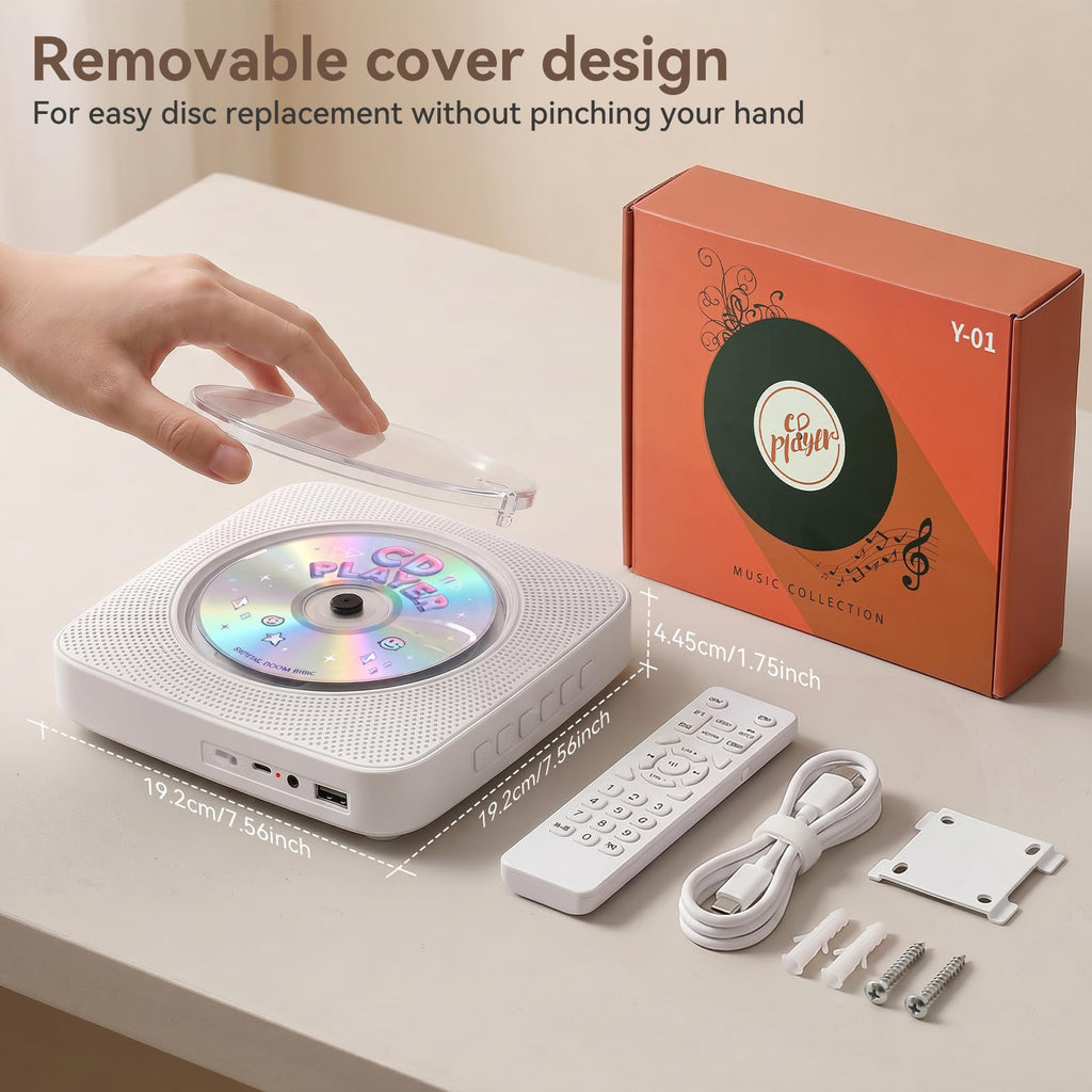 Portable Bluetooth Rechargeable CD Player with Speakers G9845