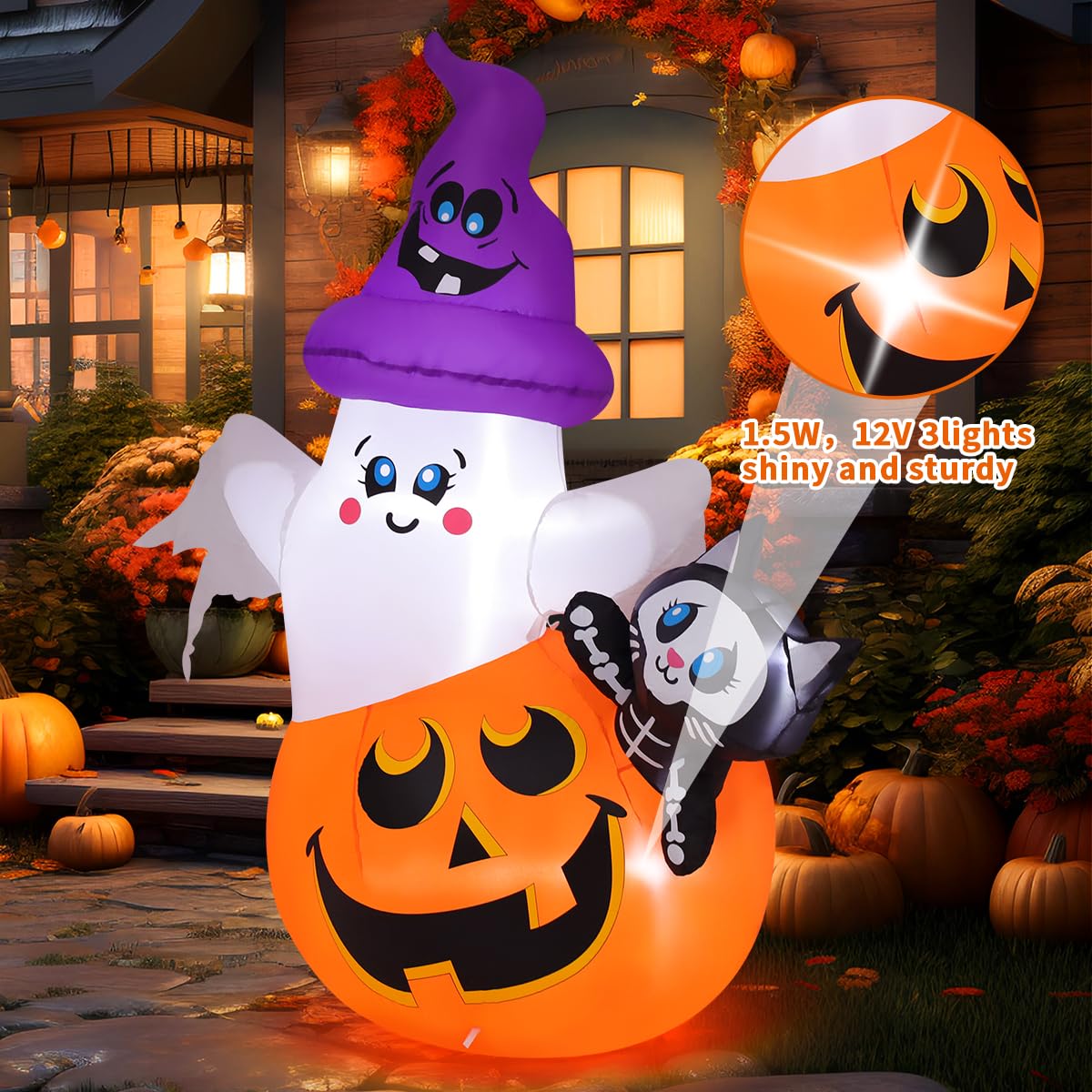 5 FT Halloween Inflatables with Built-in LEDs R967