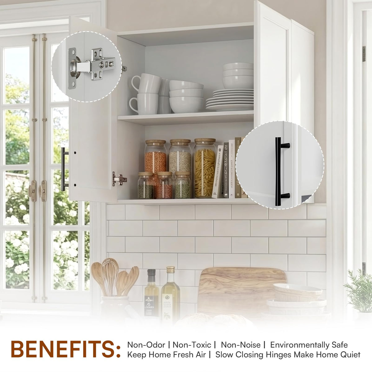 47.2" W Off White Wall Mounted Cabinet with Adjustable Shelf V106745