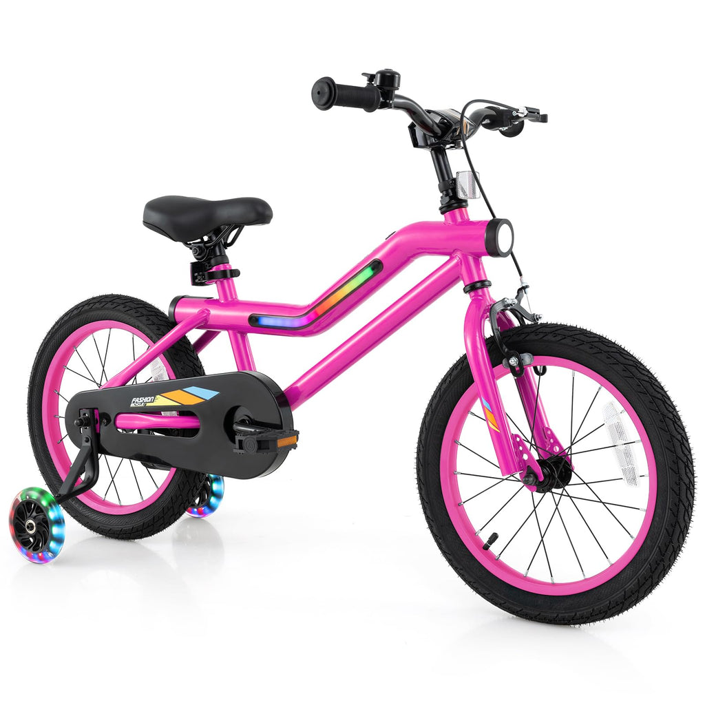 16 18 Inch Lighted Kids Bike with Training Wheels N392096
