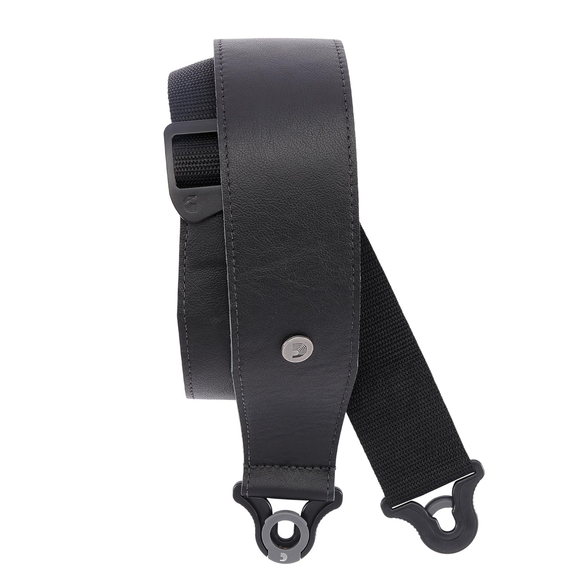Black Leather Guitar Strap T3533
