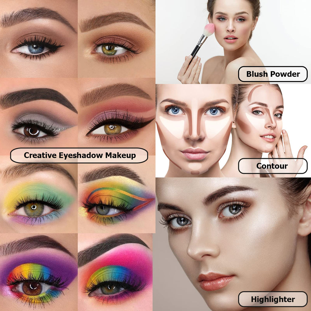 86 Colors Matte Shimmer Eyeshadow Palette with 15 Pcs Brushes W85441